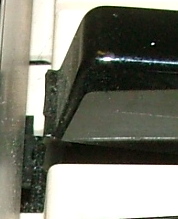 Close up of elevated key