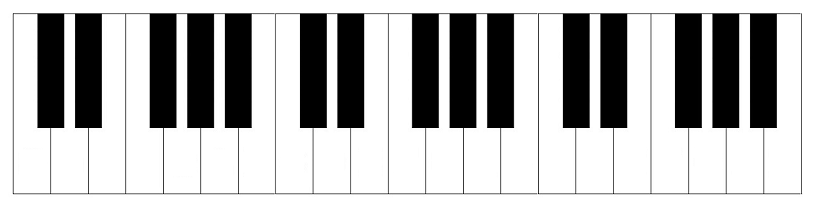 blank piano keyboard layout